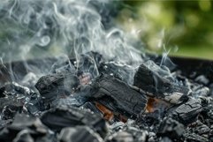 Gritty Ashes after barbecue. Generate ai Product Image 1