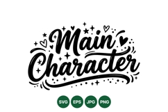 Hand Lettered Main Character Typography Design Product Image 1