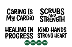Inspirational Medical Quotes SVG Clipart Designs Product Image 1