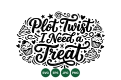 Funny Plot Twist Treat SVG Clipart Design Product Image 1