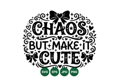 Cute Decorative Chaos Typography SVG Design Product Image 1