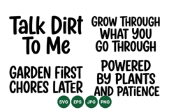 Hand Lettered Gardening Quote Clipart SVG Design Product Image 1