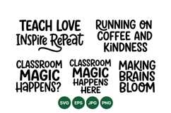 Handwritten Inspirational Teacher Quotes SVG Files Product Image 1