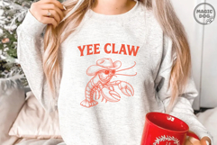 Yee Claw Lobster Cowboy|Funny Summer Western Beach SVG Product Image 5
