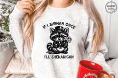 Funny St Patrick's Day Raccoon SVG|Irish Shamrock Leprechaun Product Image 5