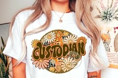 Custodian Png Retro Groovy Floral Leopard Custodial Crew Png Product Image 5