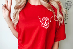 Highland Cow with Sunglasses SVG|Western Farm Animal Graphic Product Image 5