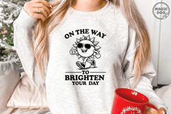 On My Way To Brighten Your Day Retro Sunshine Quote Product Image 5