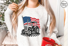 4th of July Patriotic Tractor American Flag Farm USA Farmer Product Image 3
