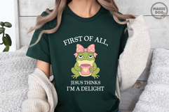 Christian Frog SVG: Jesus Thinks I'm A Delight Faith Quote Product Image 2