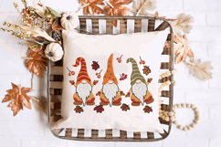 Three Fall Gnome, Fall Vibes, Machine Embroidery Design Product Image 3