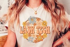 Retro Groovy Floral Lash Tech Png Artist Sublimation Design Product Image 5