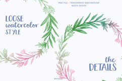 Beautiful Pink Green Spring Watercolor Wreaths Product Image 3