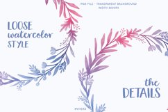 Winter Flame Watercolor Wreaths Product Image 2