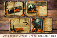 Junk Journal Pages - halloween pumpkin jack o lantern Product Image 1