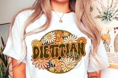 Dietitian Png Nutritionist Retro Groovy Floral Leopard Product Image 5