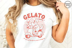 Gelato Time Dog, Cute Golden Retriever Scooter Ice Cream SVG Product Image 3