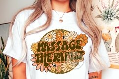Massage Therapist Png Retro Groovy Floral Sublimation Design Product Image 5