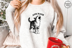 Aur Naur Cat Vintage Tabby Cat Meme|Funny Sassy Cat SVG Product Image 5