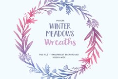 Winter Flame Watercolor Wreaths Product Image 3