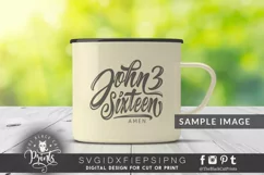 John 3 Sixteen SVG | Christian SVG Cut File Product Image 3
