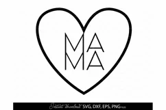 mama heart svg png - Mothers Day Shirt - Mother Printable Product Image 2