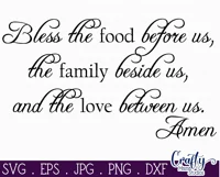 Bless The Food Christian Farmhouse Home Sign Svg Product Image 2