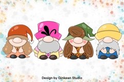 Gnome clipart set, gnome png, sublimaion, gnome sticker Product Image 4