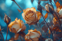 Golden Yellow Rose Background Wallpaper Product Image 1