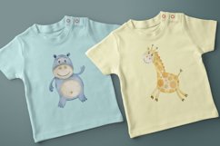 Watercolor African Animals Clipart. Seamless Patterns. Product Image 5