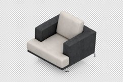 Isometric Arm Chair 3D isolated render Product Image 1