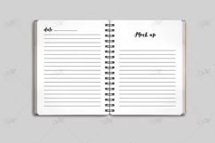 Spiral Notebook Opened Mock up. PSD & PNG Product Image 3