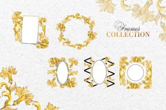 Gold monograms Watercolor png Product Image 8