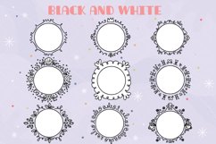 Circle Doodle Frames | Hand Drawn Round Border, Wreath