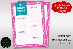 Weekly Schedule Planner I Weekly Planner Printables Product Image 1