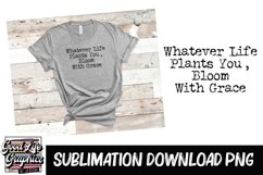 Sublimation Designs for t shirts-bloom with Grace -PNG Product Image 1