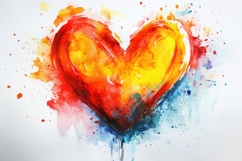 Watercolor Heart Background Wallpaper Product Image 1