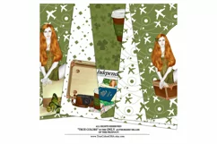 St. Patricks Day Digital Paper Pack Travel Girl Fashion Product Image 3