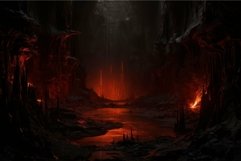 Dystopian abyss - dark futuristic landscape Product Image 1
