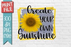 Sunflower Sublimation Design Product Image 1