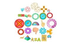 Interface design icons set, cartoon style Product Image 1
