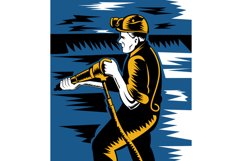 miner with pneumatic drill Product Image 1