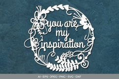 You are My Inspiration Papercut Product Image 1