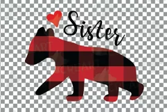 Bear family clipart. Plaid mama bear and family match shirt Product Image 5