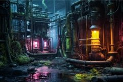 Abandoned industrial plant overtaken by nature Product Image 1