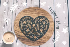 Scandinavian Style X-mas Heart SVG, Christmas Decor Cut File Product Image 4