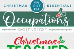 Christmas Teacher svg -Teacher Christmas Crew reporting duty Product Image 5