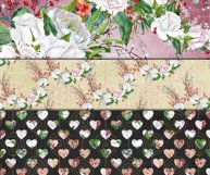 Watercolor Roses digital papers Product Image 3