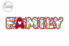 Multilayer Cut File FAMILY - Laser Cut Words, Wood Words Product Image 2