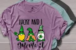 Lucky and i gnome it svg, st patricks day shirt svg Product Image 2
